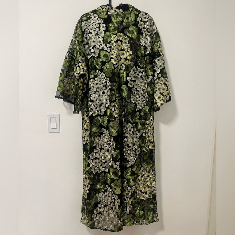 ethera green caftan dress luxury